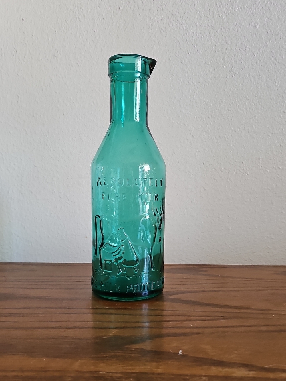 Vintage Absolutely Pure The Milk Protector Glass Bottle Tote 6